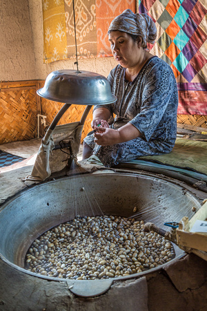 "Ferghana Valley", Margilan, "Yadgolik Silk Factory"